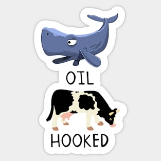 Funny Whale Oil Beef Hooked St. Patty's Day Stickers Sticker